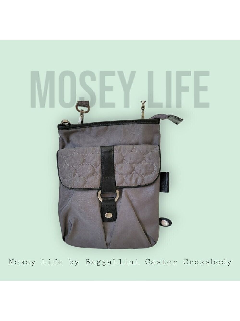 Mosey LIfe by Baggallini Caster Cross Body Purse - Gray